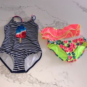 2 Cat &Jack swimsuits for girls size 7/8